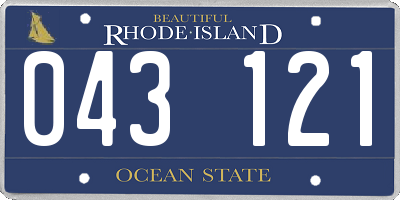 RI license plate 043121
