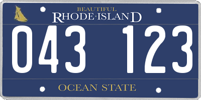RI license plate 043123