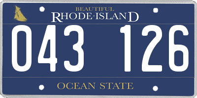 RI license plate 043126