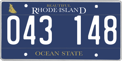 RI license plate 043148