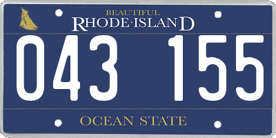 RI license plate 043155