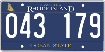 RI license plate 043179