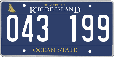 RI license plate 043199