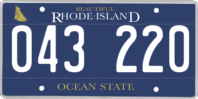RI license plate 043220