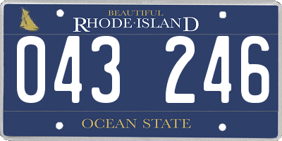RI license plate 043246