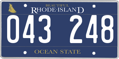 RI license plate 043248
