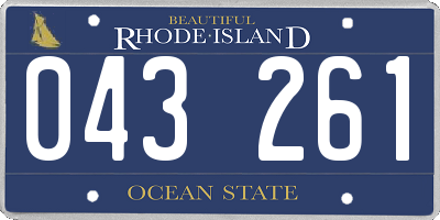 RI license plate 043261