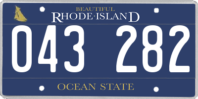 RI license plate 043282