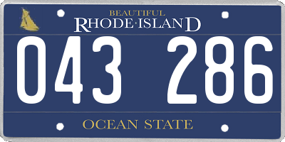 RI license plate 043286