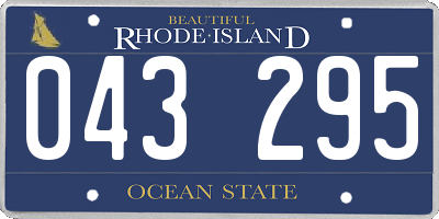 RI license plate 043295