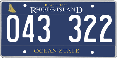 RI license plate 043322