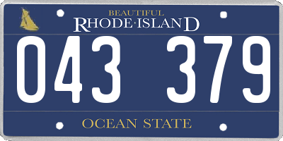 RI license plate 043379