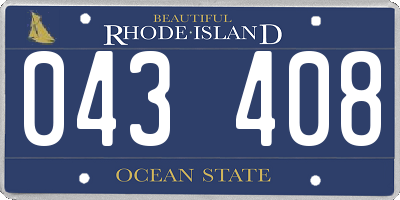 RI license plate 043408