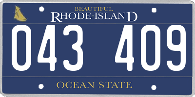 RI license plate 043409