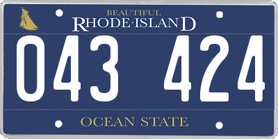 RI license plate 043424