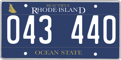 RI license plate 043440