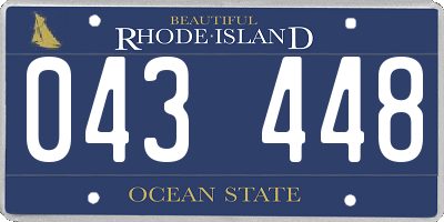 RI license plate 043448