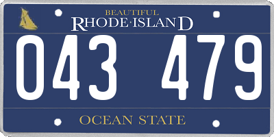 RI license plate 043479