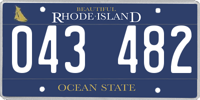 RI license plate 043482