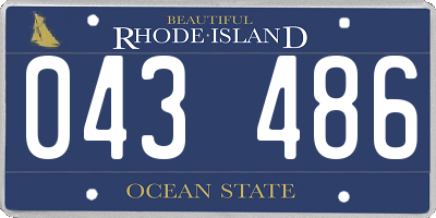 RI license plate 043486