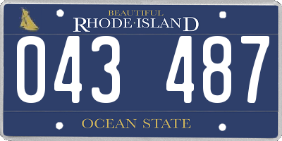 RI license plate 043487