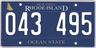RI license plate 043495