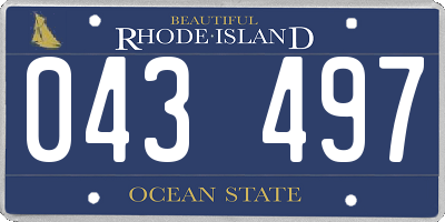 RI license plate 043497