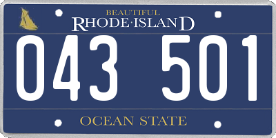 RI license plate 043501