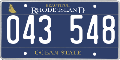 RI license plate 043548