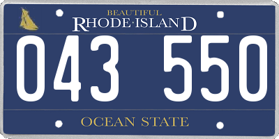 RI license plate 043550