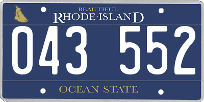 RI license plate 043552