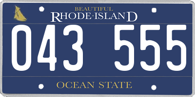RI license plate 043555
