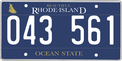 RI license plate 043561