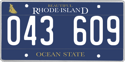 RI license plate 043609