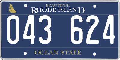 RI license plate 043624