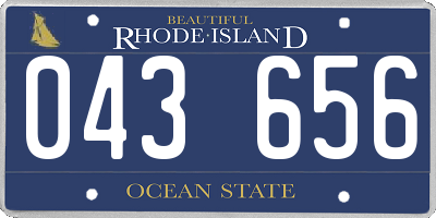 RI license plate 043656