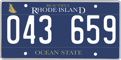 RI license plate 043659