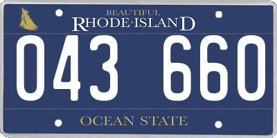 RI license plate 043660
