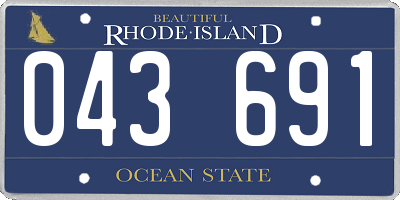 RI license plate 043691