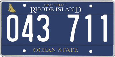 RI license plate 043711