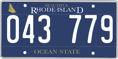 RI license plate 043779