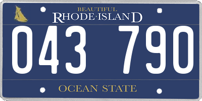 RI license plate 043790