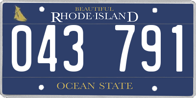 RI license plate 043791