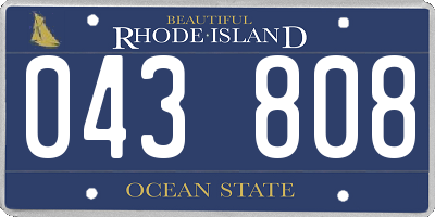 RI license plate 043808