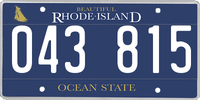 RI license plate 043815