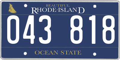 RI license plate 043818