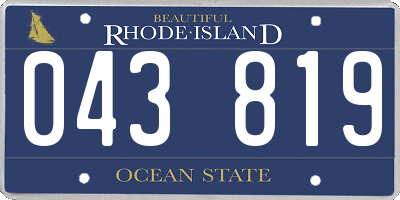RI license plate 043819