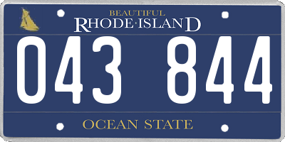 RI license plate 043844