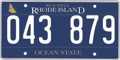 RI license plate 043879