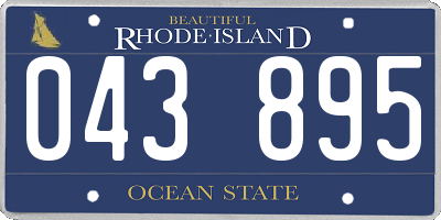 RI license plate 043895